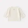 Conjunto Duas Peças Top Básico Casual Simples para Bebê e Criança Pequena Meninas Bebê Outono Novo Estilo Doce Desenho Animado Coelho Colete com Zíper