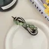 Pasador de Pelo Retorcido de Perlas de Alta Gama Minimalista y Elegante para Mujer, Pinza de Tiburón para Recogido en la Parte Posterior de la Cabeza, Adecuado para Cabello Grueso, Accesorio para el Cabello