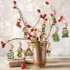 24 Peças de Enfeites de Árvore de Natal de Madeira Greenzi e Decorações Únicas de Madeira para Pendurar