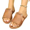 Sandalias Planas de Verano 2026 Nuevas de Comercio Exterior Tallas Grandes para Mujer Casual Cómodas Simples Modernas Slip-On