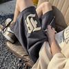 Pantalones Cortos para Hombre Ins Pantalones Deportivos de Verano Modernos Estilo Americano Moderno Retro Pantalones Cortos de Cinco Puntos Estilo Japonés de Hong Kong Holgados Casuales