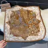 Bufanda de Seda Nueva de Primavera y Otoño Cinta para la Cabeza Accesorios para el Cabello Florales Patrón de Cachemir Versátil Temperamento Fabricante de Gama Alta Entrega al por Mayor