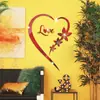 Adesivos de Parede Espelhados Dia dos Namorados Adesivos Decorativos para Shopping SM231 Acrílico Coração de Amor Adesivos de Parede Espelhados