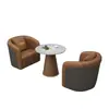 Conjunto Moderno de Mesa y Sillas para Reuniones, Sofá de Lujo Ligero para Recepción de Lobby de Hotel, Oficina, Recepción de Lobby de Oficina de Ventas