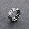 Anillo Tejido de Amor Joker de Moda Vintage Personalizado Chapado al Vacío Trenzado Retorcido Acero Inoxidable Anillo para Hombre