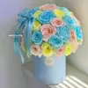 Celebridad de Internet Set de Piel Esmerilada Dos Cubos de Abrazo Arreglo Floral de Ramo Cubo de Regalo Cubo Floral Arte Floral Floristería Al Por Mayor
