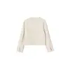 Ropa de Mujer al por Mayor para Comercio Exterior en Stock del Fabricante Nuevo Estilo 2025 Hebilla Metálica Tweed Diseño Elegante Top Ajustado