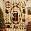Amazon Venda Quente Transfronteiriça Cortinas com Impressão Digital Série de Natal Decoração de Casa Cortinas Blackout SHIEN Dropshipping