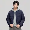 Jaqueta Leve de Penas Masculina Jaqueta Portátil Linha Prensada Curva 2025 Inverno Novo Jaqueta com Forro de Penas de Pato Branco 90