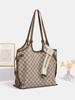 Bolsa Tote de Gran Capacidad con Estampado Retro para Mujer Nueva Moda de Nicho Versátil para Viajar Bolso de Hombro de Alta Gama Primavera y Verano 2025