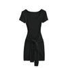 Design de nicho Alça Falsa duas peças Vestido Verão Feminino Hot Girl Cintura Apertada Estilo Casual Manga Curta Camiseta Saia