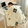 Manta Xale de Veludo Leite Inverno Manta Espessa para Cama Escritório Soneca Veludo Coral Manta de Sofá para Cama