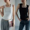 2026 Primavera/Verão Novo Colete Camisola Camada Interna Feminina Camada Externa Cobertura Gordura da Axila Costas Nadador Cor Sólida Alças Largas Top Base Camada Superior Tendência