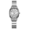 Reloj digital de aleación nueva, banda de acero de bambú, caja ovalada, números arábigos, venta directa de fábrica, reloj de cuarzo