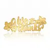 Estilo Ins Topper de Bolo de Acrílico para Ação de Graças Letras de Espelho Dourado Decoração de Cupcake de Acrílico