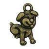 Colgante de aleación verde antigua con forma de cachorro de Amazon, accesorio para pulsera y collar.