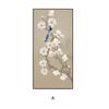 Nova Pintura Decorativa de Sala de Estar em Estilo Chinês, Pintura Vertical para Parede de Fundo do Sofá, Mural de Entrada Floral e de Pássaros, Porcelana Cristal Temperada