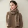 Bufanda 100% cachemira pura, con un diseño vintage de punto trenzado con un patrón de ondas tridimensional, que ofrece una sensación suave, gruesa, cálida y cómoda