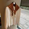 Lenço Retrô Versátil Simples Lenço Elegante de Pescoço Pingente de Personalidade Franja Jacquard Lenço Triângulo Cortina de Nádegas Decoração Xale Pequeno Macio Pegajoso