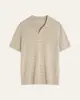 Camisa de punto de manga corta para hombre, estilo Old Money, Lujo ligero, Polo con cuello de gaviota, Cuello casual medio abierto