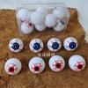 Accesorios de Halloween Transfronterizos Globos Oculares de Fantasma Pelota Rebotante Hueca Ojo de Fantasma Colorido Ojos Luminosos 3.3cm