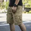 Shorts Cargo de Bolsillos Múltiples para Hombre Verano 2025 Versátiles Casuales de Cinco Puntos Marca Trendy Japonesa Shorts Sueltos de Longitud Media