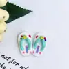 Pantuflas Perrito Macarrón Chanclas Pantuflas Calzado Exterior Crema Gel Pasador DIY Cordón para el Cabello Agarre Accesorios de Resina