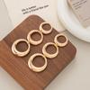 Brincos de Argola Geométricos Brilhantes da Moda Coreana, Brincos Estilosos Exagerados de Alta Qualidade, Brincos de Estilo Simples e Cool