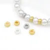 Cuentas Cilíndricas Grabadas con Palabra de Fortuna de Oro de 18K que Conservan el Color, Cuentas de Fortuna, Cuentas Espaciadoras, Cuentas para Hilo, Collar, Pulsera, Accesorios para Joyería DIY D93
