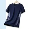 Camiseta de Manga Corta para Hombre, Verano Moderna Holgada Talla Grande Secado Rápido Transpirable Ropa de Malla de Media Manga Camiseta Deportiva Estilo Nuevo