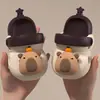 Almacén de Yiwu - Pantuflas de Capibara para Niños Verano Dibujos Animados Lindas Suela Suave Punta Cerrada Pantuflas de Casa para Niños