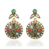Brincos Estilo Boho Coloridos com Pedras Retrô Venda Direta da Fábrica Preço Baixo Lote Misto Joias da Moda Europeia e Americana