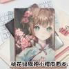 Caderno de Couro Estilo Antigo Sakura A5 Cor Nova Página Desenho Animado Diário Menina Cheongsam Sakura Caderno de Mão