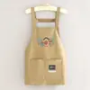 Avental Desenho Animado Estilo Coreano para Cozinha e Cozimento, Avental Estampado para Catering e Trabalho, Roupa de Proteção Impermeável e à Prova de Óleo para Adultos