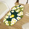 Alfombra de Flocado con Botones Sala de Estar Dormitorio Manta de Mesita de Noche Habitación Infantil Felpudo Verde Musgo Felpudo para Ventana de Mirador Forma Especial Antideslizante