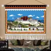 Decoração de Celebridade da Internet de Xizang Atmosfera de Pousada Pano Pendurado Pintura Decorativa de Xizang Tapeçarias para Sala de Estar Tecido de Estilo Étnico Pintura Pendurada