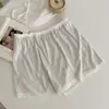 Estilo perezoso francés de algodón Lycra grado A shorts de seguridad se pueden usar afuera ribete de encaje pantalones Aro shorts anti-exposición ropa de dormir para mujer