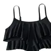 Bikini Sexy de Dos Piezas Estilo Europeo y Americano Transfronterizo 2026 con Volantes y Tirantes para Mujer, Adecuado para Playa y Aguas Termales