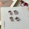 Azucarero 6*8 Rectangular Esquina Recta Pedrería para Uñas Cubitos de Hielo Caramelo de Roca Pedrería de Punta Inferior Súper Brillante Vidrio K9 Decoración de Uñas