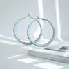 Brincos de Argola Lisos Retrô Estilo Hong Kong, Realçam a Tez, Estilo Ousado e Cool, Brincos Minimalistas, Luxo Leve, Sensação de Alto Padrão, Acessórios de Moda Ol