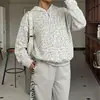 2026 Nueva Ropa Europea y Americana para Mujer Otoño/Invierno Sudadera con Capucha para Mujer Estampado de Leopardo Manga Larga Casual