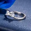 Anillo de Arco Europeo y Americano Transfronterizo para Mujer Diseño de Nicho de Gama Alta Dulce Moda Diaria Romántico Anillo Ajustable