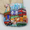 (Serie de Madera de Hong Kong, Macao y Taiwán) Imanes de Refrigerador de Ciudades Turísticas Famosas de las Regiones Administrativas Especiales de Hong Kong, Taiwán y Macao