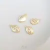 Pingente de Moeda Retrato de Anjo Rosa Banhado a Ouro 14K que Preserva a Cor Pulseira Colar Tag para Joias DIY