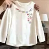 Camiseta de manga larga para niña, nueva colección primavera/otoño 2026, moda infantil moderna y elegante, top básico versátil, top holgado para niñas pequeñas