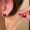 Brincos Ano Novo Cavalo Vermelho para Mulheres Studs Únicos e Bonitos 2026 Novo Estilo Quente Brincos de Luxo Vermelho