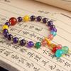 Pulseira com Anel Único de Cristal para Mulheres Pulseira DIY Super Sete Ametista Anel Único Feminino Pedra de Tianhe Cristal Morango Pulseira