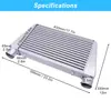 Radiador intercooler universal montado en la parte delantera 450x270x66mm, intercooler de aluminio con diámetro exterior de entrada y salida de 65 mm