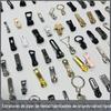 Cabeça de zíper de metal em estoque Não. 5 Não. 3 Não. 8 Não. 10 nylon placa longa cabeça de tinta spray elétrica saco branco roupas puxar bloqueio