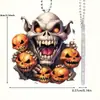 Árbol de Navidad Transfronterizo de Calabaza Nuevos Adornos de Decoración Llavero de Halloween de Terror Personaje Decoración Plana para Coche Mochila